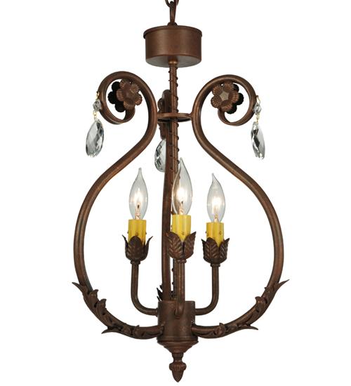 12"W Antonia 3 LT Chandelier