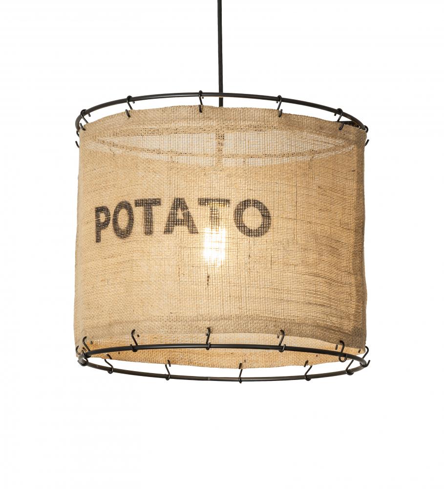 16" Wide Empire Potato Sack Pendant