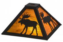 Meyda Green 151462 - 11.5" Square Moose Through the Trees Shade