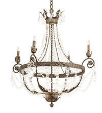 Meyda Green 212391 - 34" Wide Antonia 4 Light Chandelier