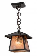 Meyda Green 92344 - 8"Sq Stillwater Winter Pine Pendant