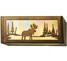 Meyda Green 98902 - 16"W Moose at Lake Vanity Light