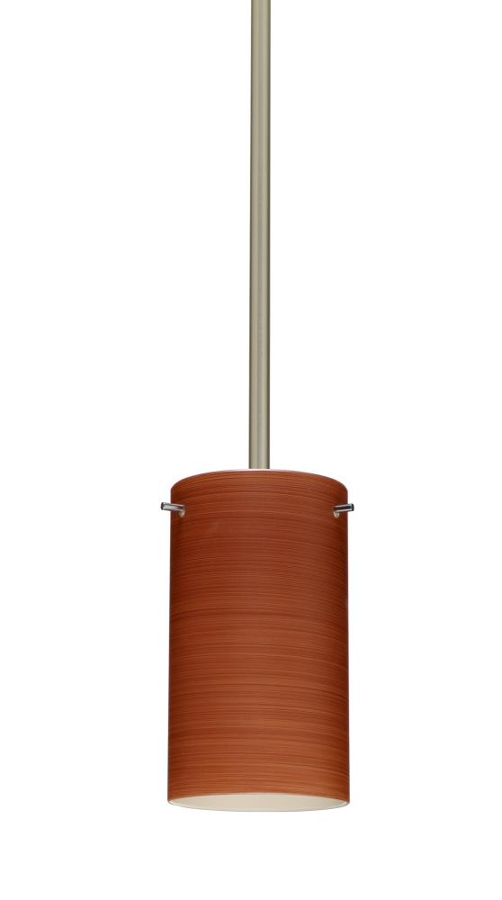 Besa Stem Stilo 7 Pendant Satin Nickel Cherry 1x40W G9