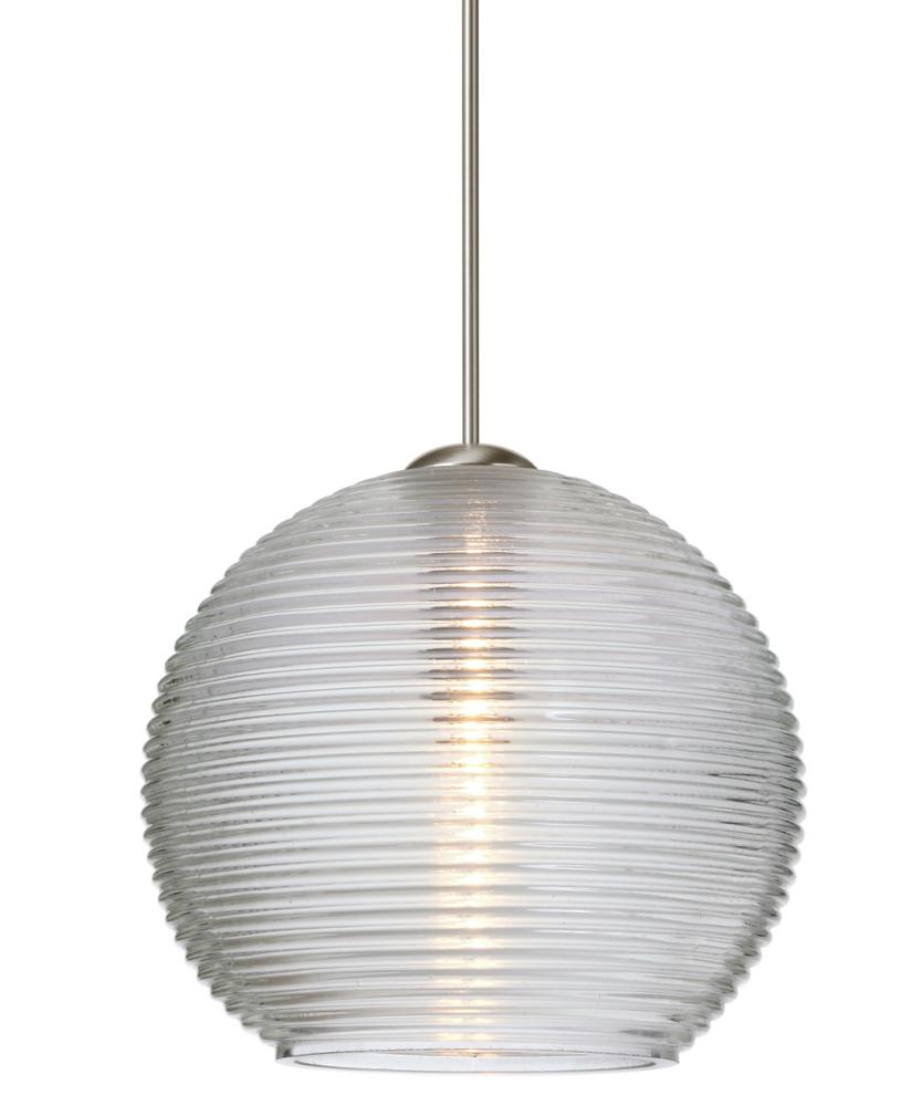 Besa Pendant Kristall 6 Satin Nickel Clear 1x35W Halogen