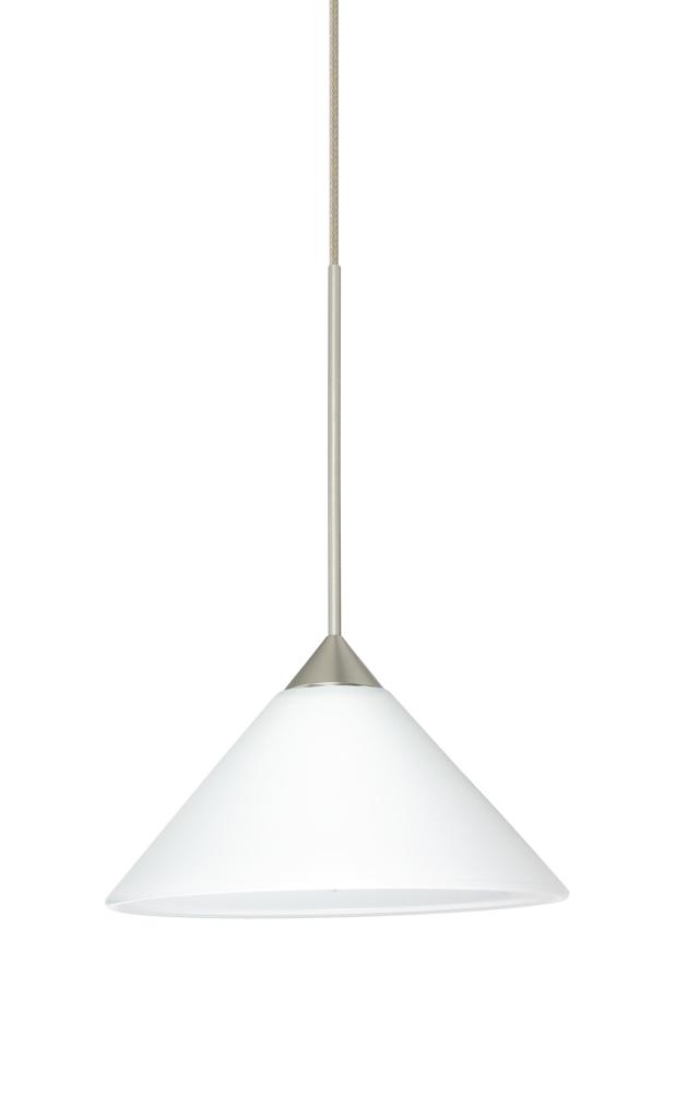 Besa Pendant For Multiport Canopy Kona Satin Nickel White 1x50W Halogen