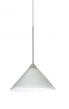 Besa Lighting 1XC-282453-SN - Besa Pendant Kona Satin Nickel White Starpoint 1x50W Halogen