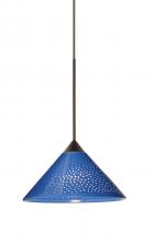 Besa Lighting 1XC-282484-LED-BR - Besa Pendant Kona Bronze Blue Starpoint 1x5W LED