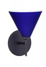 Besa Lighting 1SW-5121CM-BR - Besa Wall Kani Bronze Cobalt Blue Matte 1x40W G9