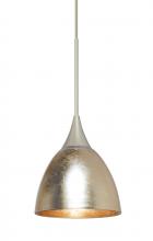 Besa Lighting X-1758GF-SN - Besa Divi Pendant, Gold Foil, Satin Nickel, 1x50W Gy6.35