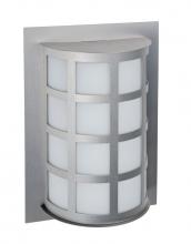 Besa Lighting SCALA13-WA-BA - Besa Outdoor Scala 13 Brushed Aluminum White Acrylic 1x60W A19