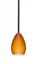 Besa Lighting 1TT-171380-BR - Besa Pera 6 Stem Pendant Bronze Amber Matte 1x50W Candelabra