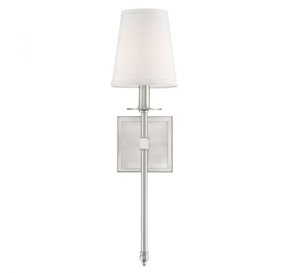 Monroe 1-Light Wall Sconce in Satin Nickel