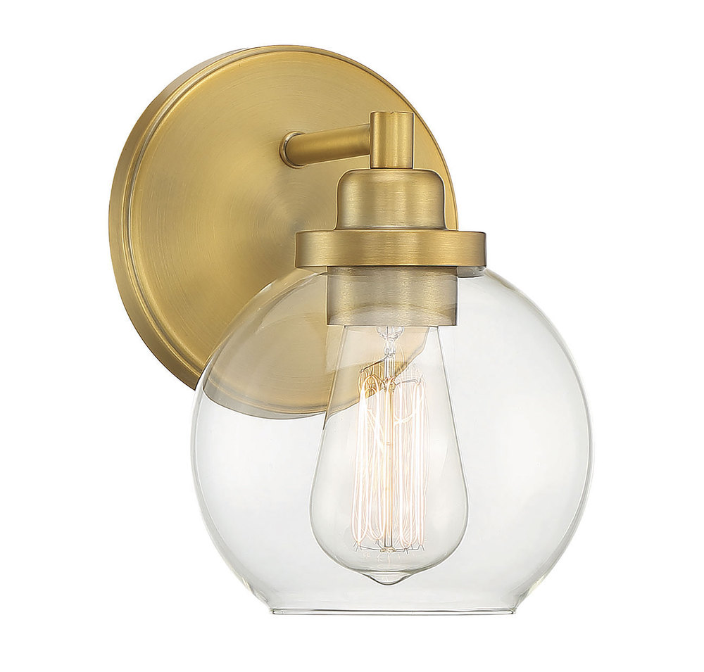 Carson 1-Light Wall Sconce in Warm Brass