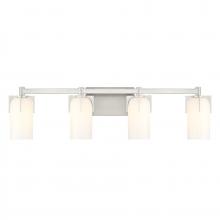 Savoy House 8-4128-4-SN - Caldwell 4-Light Bathroom Vanity Light in Satin Nickel