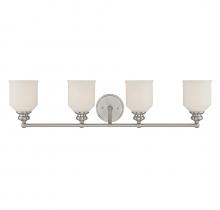 Savoy House 8-6836-4-SN - Melrose 4-Light Bathroom Vanity Light in Satin Nickel