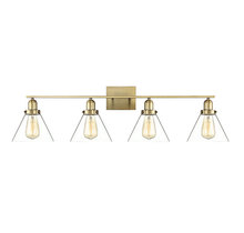 Savoy House 8-9130-4-322 - Drake 4-Light Bathroom Vanity Light in Warm Brass