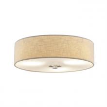 Justice Design Group FAB-9595-CREM-NCKL - Classic 15" Close-to-ceiling Drum