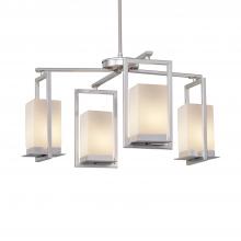 Justice Design Group FSN-7510W-OPAL-NCKL - Laguna 4-Light LED Outdoor Chandelier