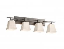 Justice Design Group FSN-8704-40-MROR-MBLK - Aero 4-Light Bath Bar