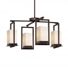 Justice Design Group PNA-7510W-WAVE-DBRZ - Laguna 4-Light LED Outdoor Chandelier