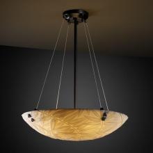 Justice Design Group PNA-9661-25-WAVE-MBLK-F4 - 18" Pendant Bowl w/ LARGE SQUARE W/ POINT FINIALS