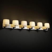 Justice Design Group POR-8926-10-WAVE-MBLK - Modular 6-Light Bath Bar