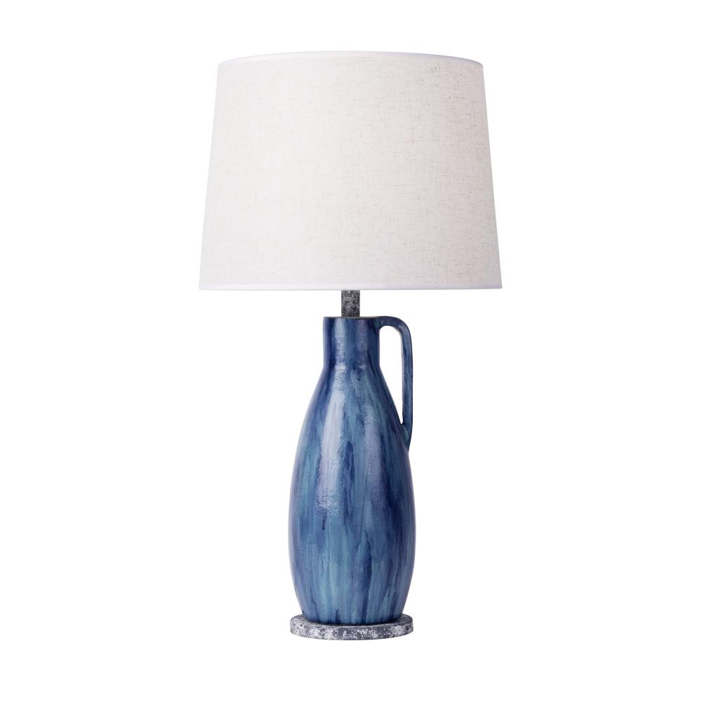 Avesta 1-Lt Ceramic Table Lamp - Apothecary Gray/Blue Lustro