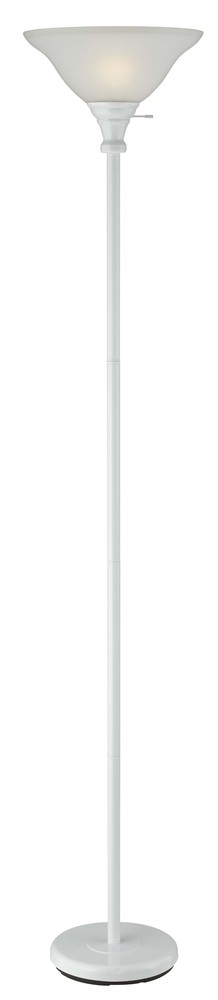 70" Height Metal Torchiere in White