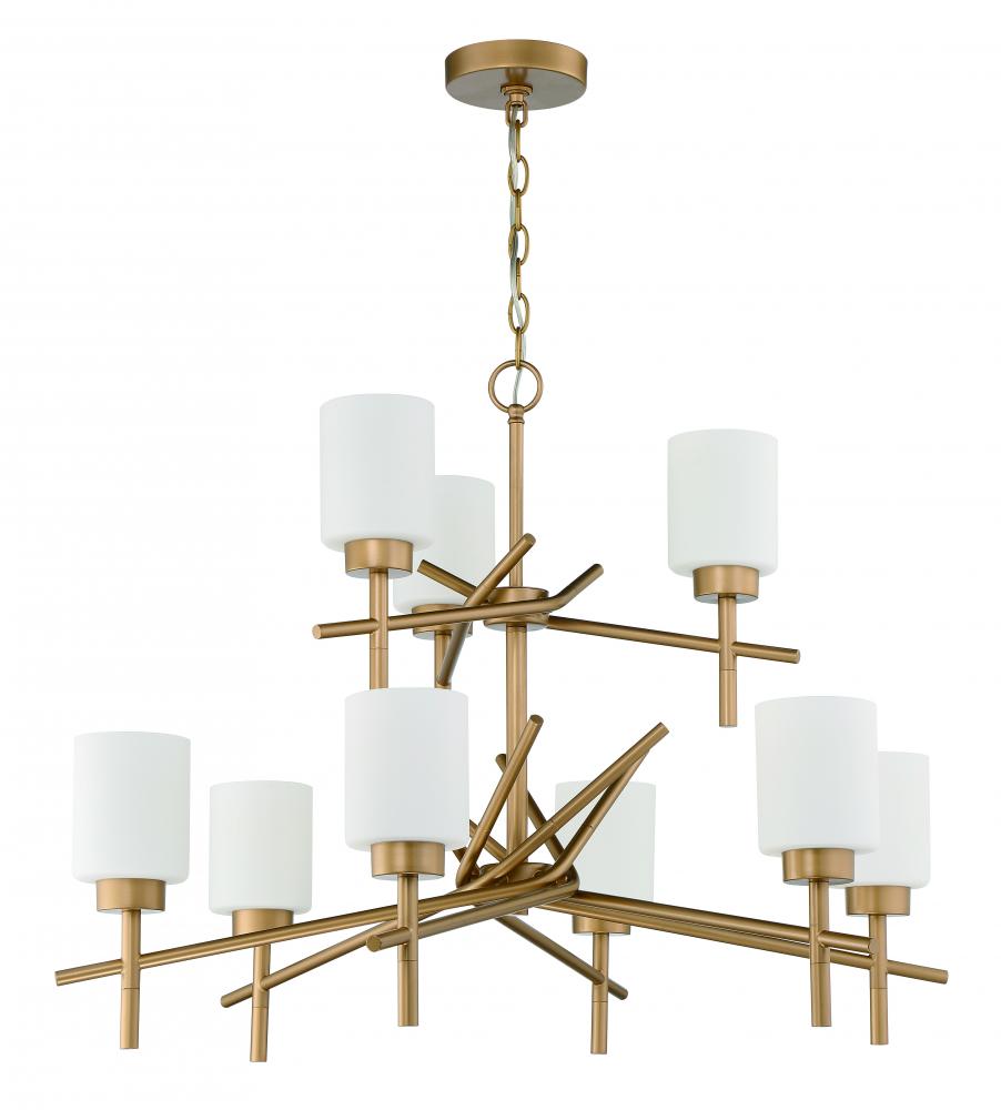 Cadence 9 Light Chandelier in Soft Gold