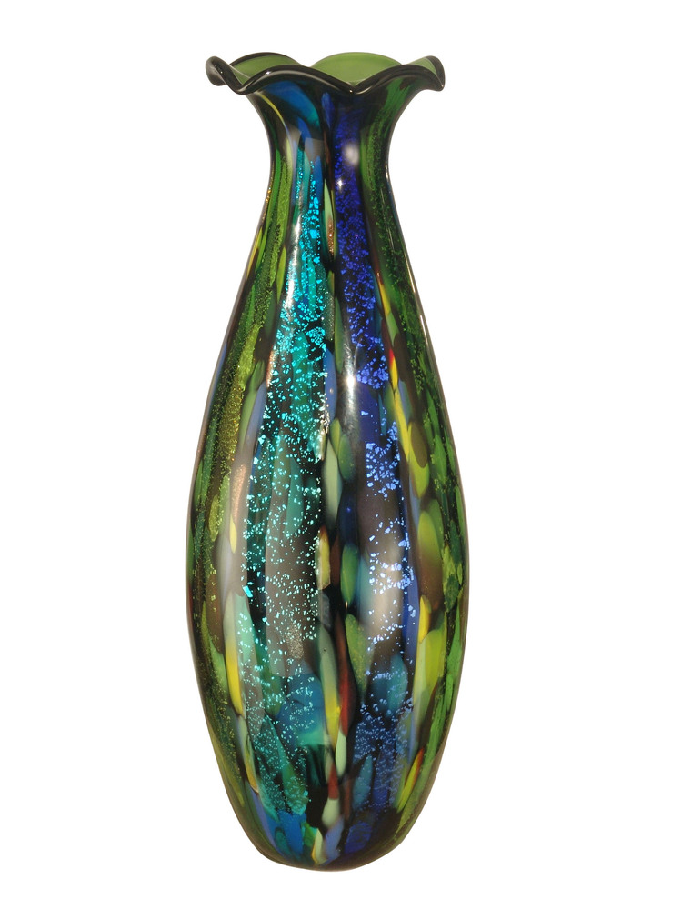 Abercrombie Hand Blown Art Glass Vase