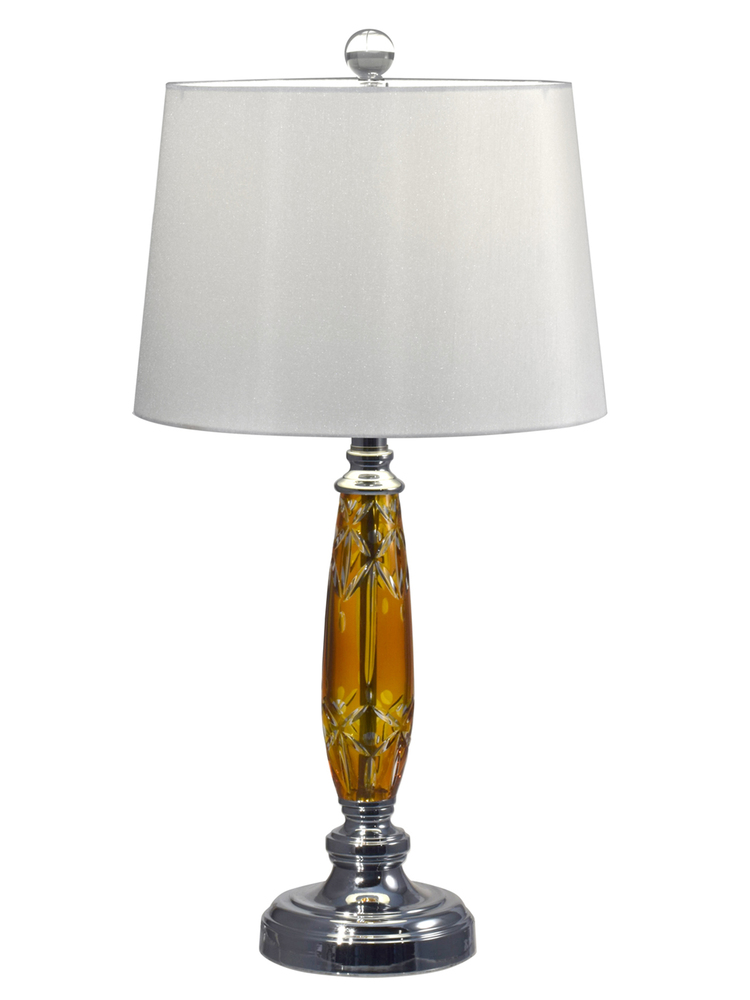 Autumn Lake 24% Lead Hand Cut Crystal Table Lamp