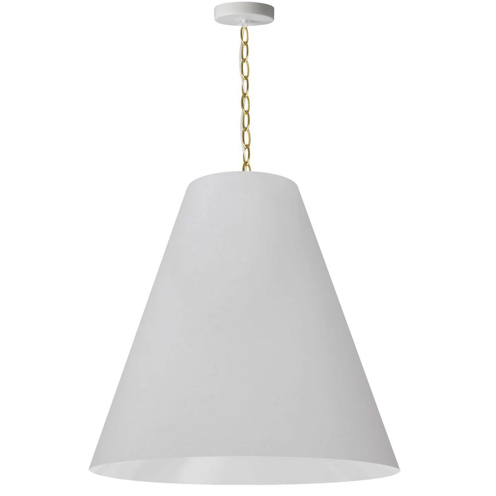 1LT Anaya Large Pendant,  AGB w/ WH Shade