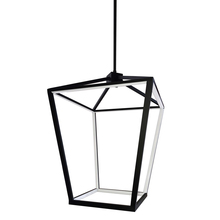 Dainolite CAG-2046C-MB - 46W Chandelier, Matte Black with White Diffuser