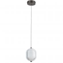 Dainolite PRI-67LEDP-MB - 8.5W Pendant Matte Black with Clear Acrylic Diffuser