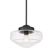 Golden Canada 0508-M BLK-CLR - Ingalls Medium Pendant in Matte Black with Clear Glass Shade