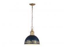 Golden Canada 0809-M VG-ANVY - Alison 1-Light Pendant in Vintage Gold with Antique Matte Navy