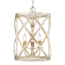 Golden Canada 0890-3P AI - Alcott 3-Light Pendant in Antique Ivory