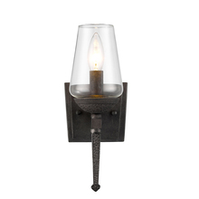 Golden Canada 1208-1W DNI - Marcellis 1 Light Wall Sconce in Dark Natural Iron with Clear Glass