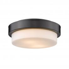 Golden Canada 1270-11 BLK - Multi-Family 11" Flush Mount in Matte Black with Opal Glass