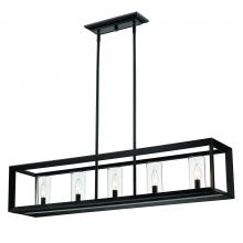 Golden Canada 2073-LP BLK-CLR - Smyth Linear Pendant in Matte Black with Clear Glass