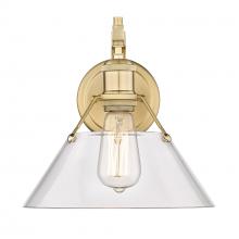 Golden Canada 3306-1W BCB-CLR - Orwell BCB 1 Light Wall Sconce in Brushed Champagne Bronze with Clear Glass