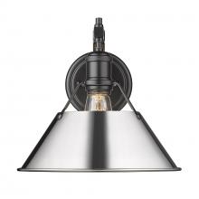 Golden Canada 3306-1W BLK-CH - Orwell 1-Light Wall Sconce in Matte Black with Chrome