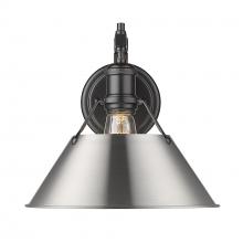 Golden Canada 3306-1W BLK-PW - Orwell 1-Light Wall Sconce in Matte Black with Pewter