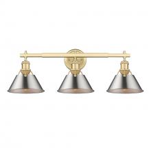 Golden Canada 3306-BA3 BCB-PW - Orwell BCB 3 Light Bath Vanity in Brushed Champagne Bronze with Pewter shades