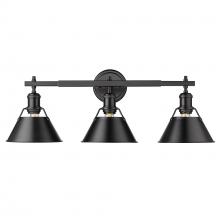 Golden Canada 3306-BA3 BLK-BLK - Orwell 3-Light Vanity Light in Matte Black