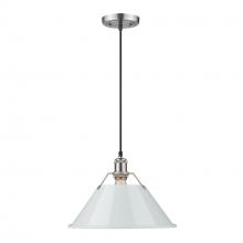 Golden Canada 3306-L PW-DB - Orwell PW Large Pendant - 14 in Pewter with Dusky Blue shade