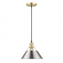 Golden Canada 3306-M BCB-PW - Orwell BCB Medium Pendant - 10 in Brushed Champagne Bronze with Pewter shade