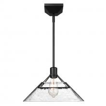 Golden Canada 3308-M BLK-WTG - Kepler Medium Pendant in Matte Black with Water Glass Shade