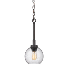 Golden Canada 4855-M1L RBZ-SD - Galveston Mini Pendant in Rubbed Bronze with Seeded Glass