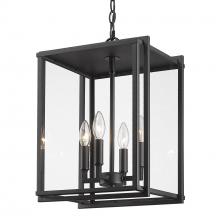 Golden Canada 6071-O4P NB-CLR - Tribeca Outdoor 4 Light Pendant in Natural Black